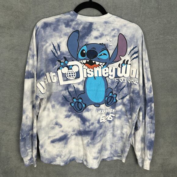 Disney Spirit Jersey Womens Extra Small Blue tie Dye Lilo Stitch Experiment 626 - Picture 1 of 12